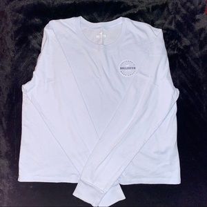 Never worn Light blue Hollister long sleeve